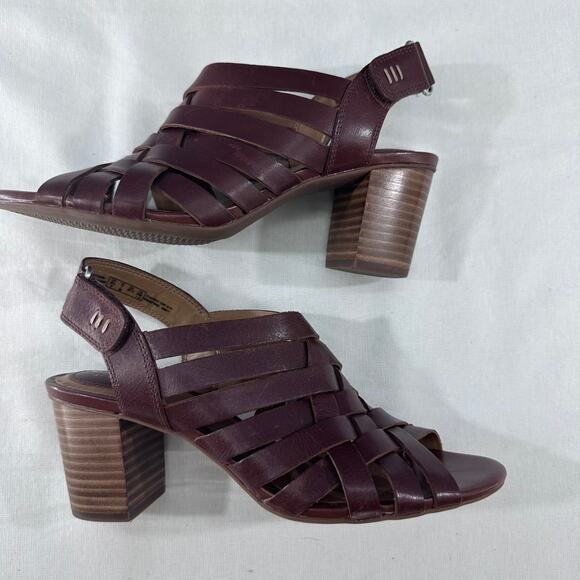 Clarks Artisan Ralene Women's SZ 7 Leather Strappy Sandals 90s style Gladiator - Picture 6 of 11